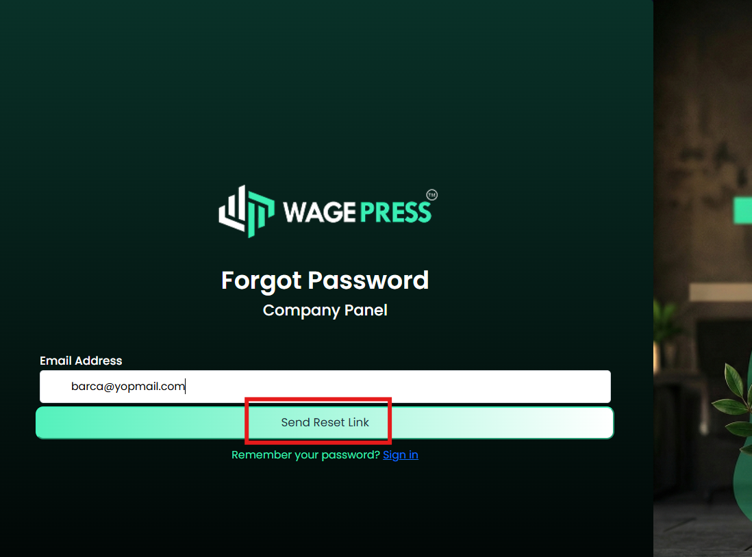 Forgot Password
