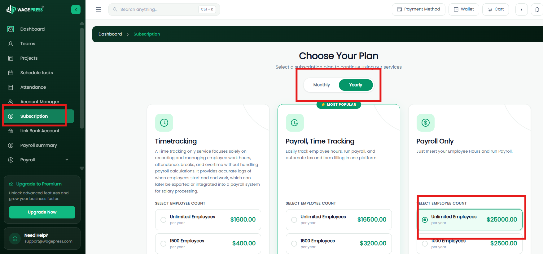 Subscription Management