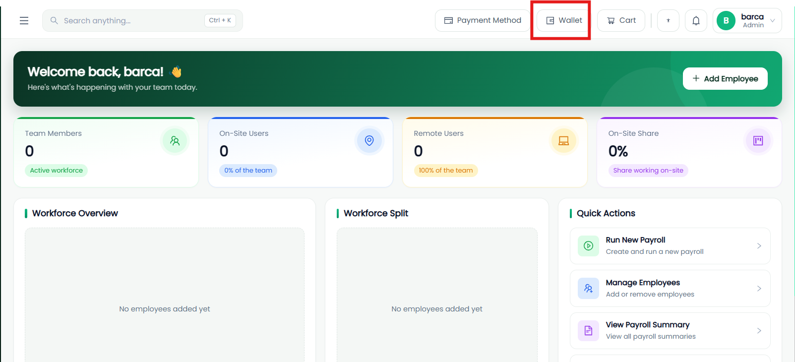 Complete Account Setup / Create Wallet