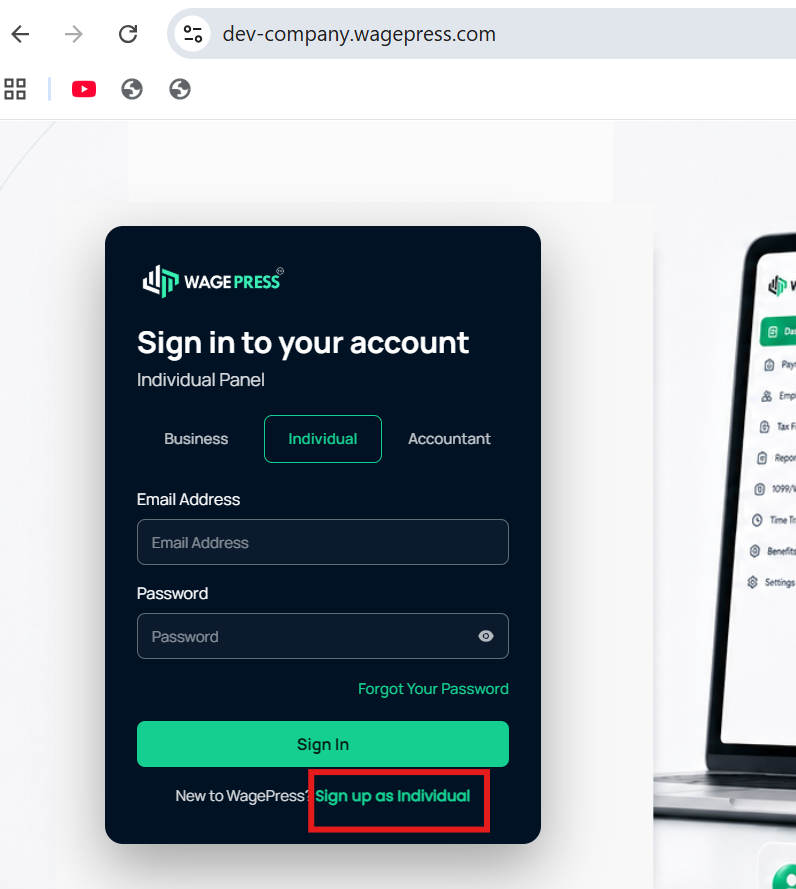 Signup
