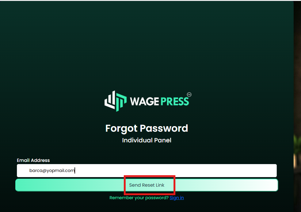 Forgot Password