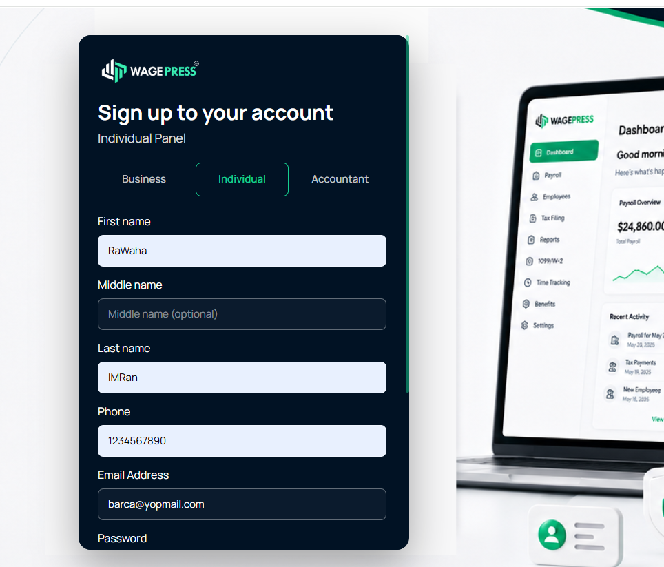 Signup