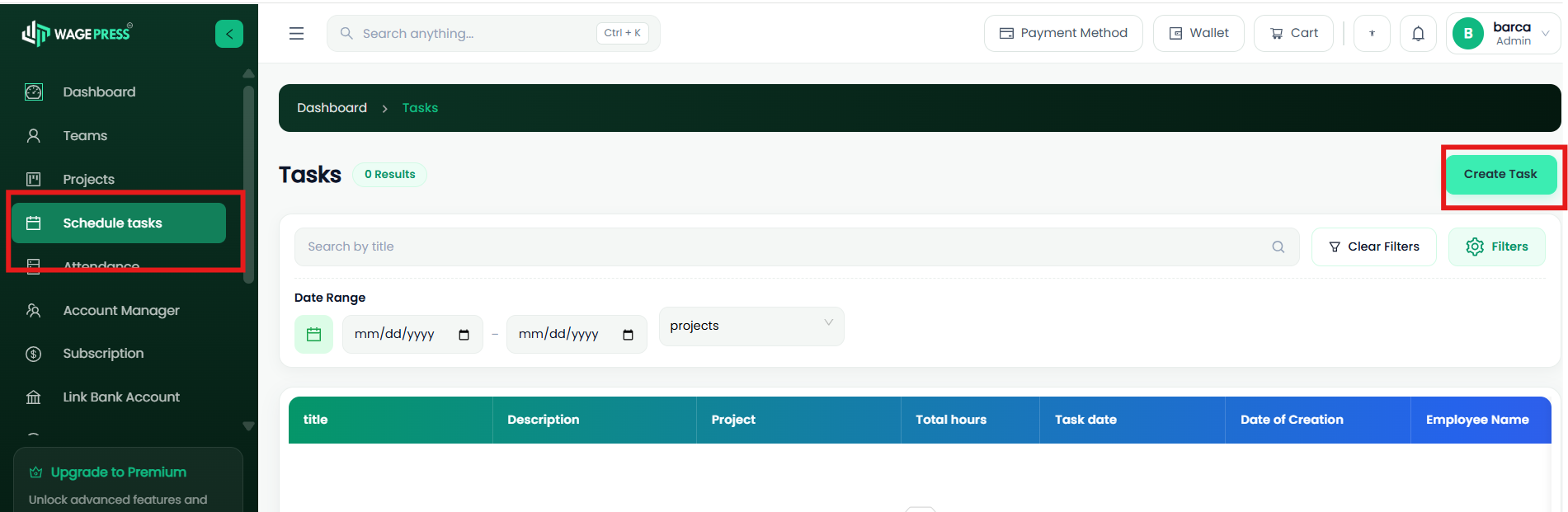 Schedule Tasks