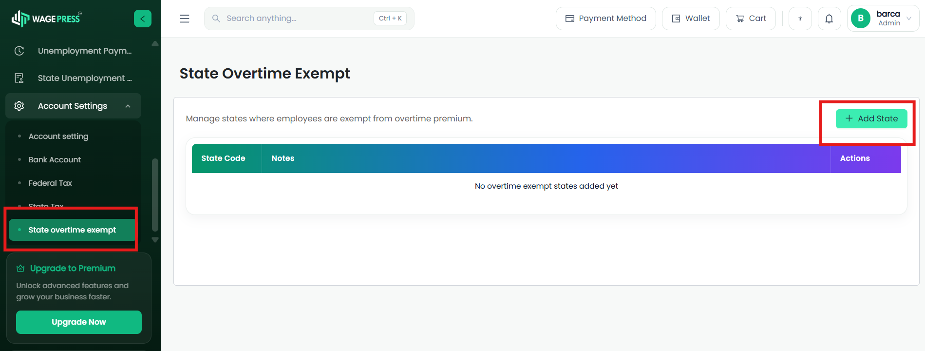 State Overtime Exempt