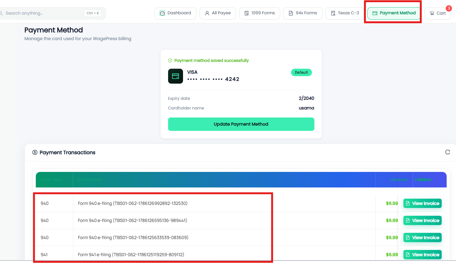 Payment Method
